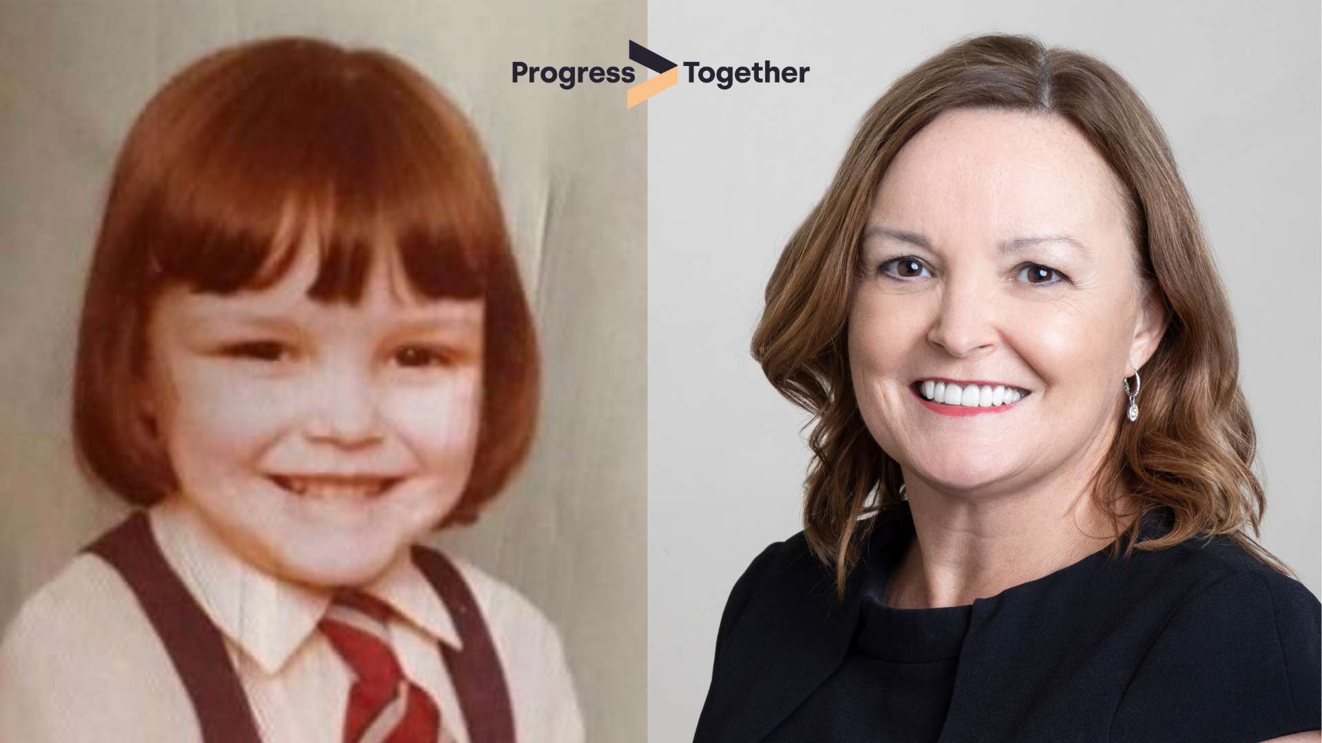 Tracy Garrad as a child and adult